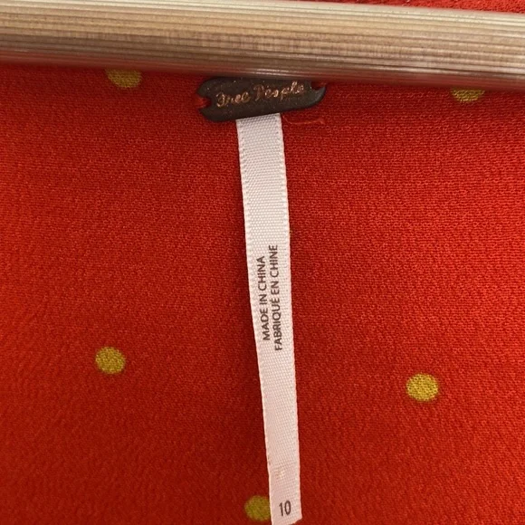 Free People All Yours Spot Mini Dress Sz 10 - Picture 13 of 15